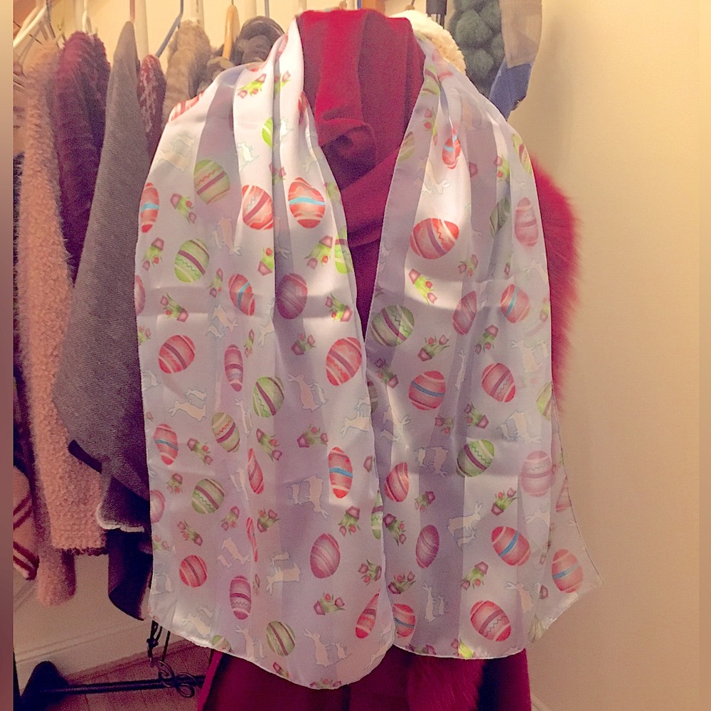 Silky Oblong Easter Egg Scarf